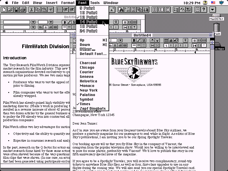 Microsoft Word for Mac 5.1 Document Editor (1992)